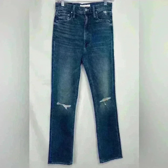 Mother Denim Tomcat Straight Leg Jean in Playing With Scissors Size 26 - Picture 4 of 13